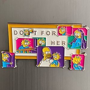 Simpsons Do It For Her Enamel Pin— Girl Dad
